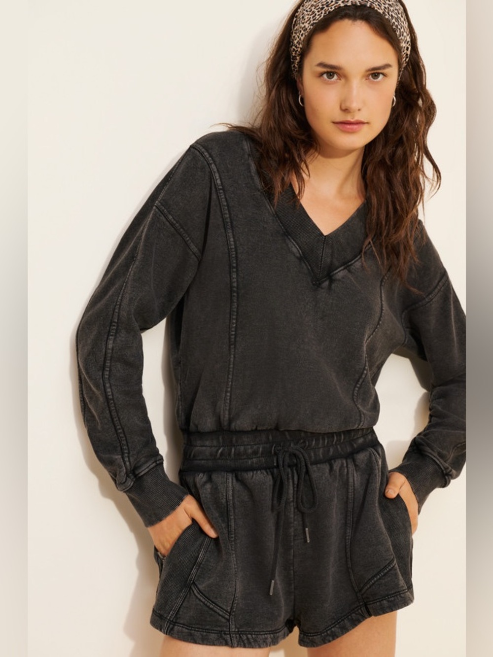 NWT Free People Intercept Knit Romper in Black, Size XS